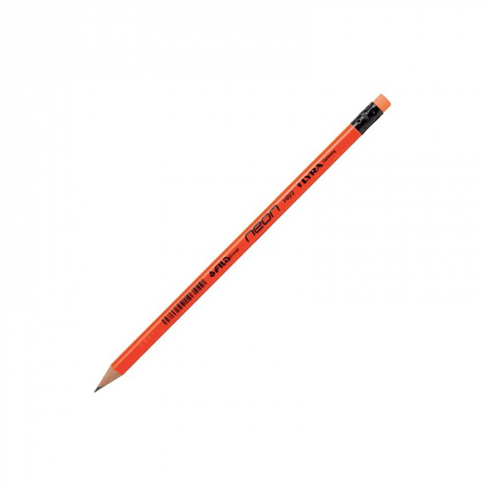 Creion Neon Lyra -Hb/2 - Corp Fluorescent  Cu Guma- 5 Buc [1]