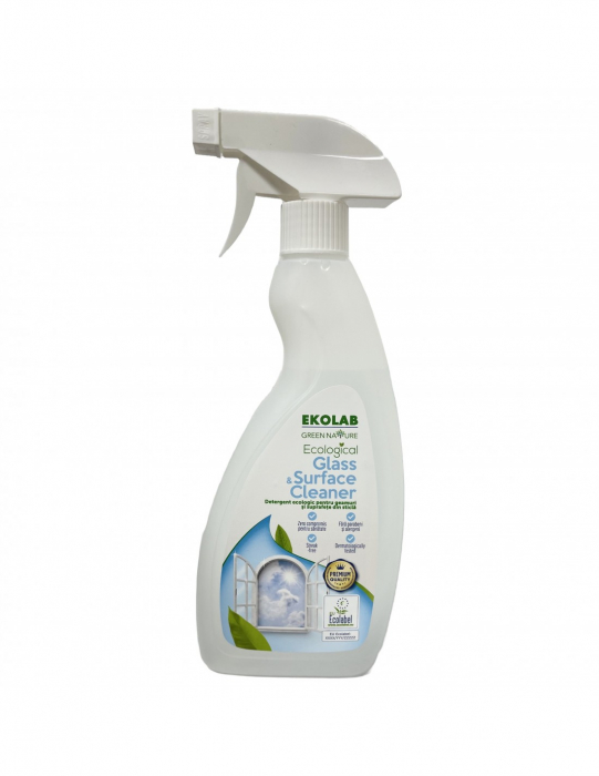 Green Nature Ecological Glass & Surface Cleaner flacon 500 ml cu pulverizator  Detergent ecologic pentru geamuri și suprafețe din sticlă [1]