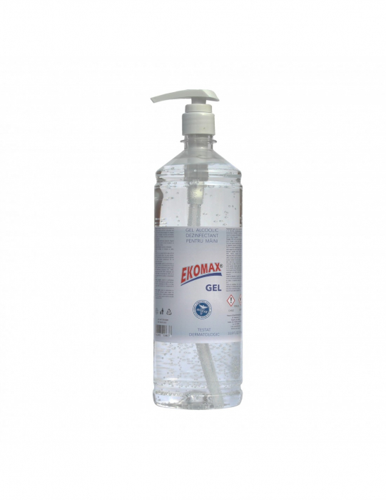 Ekomax Gel alcoolic dezinfectant pentru maini PET 1 litru cu pompita [1]