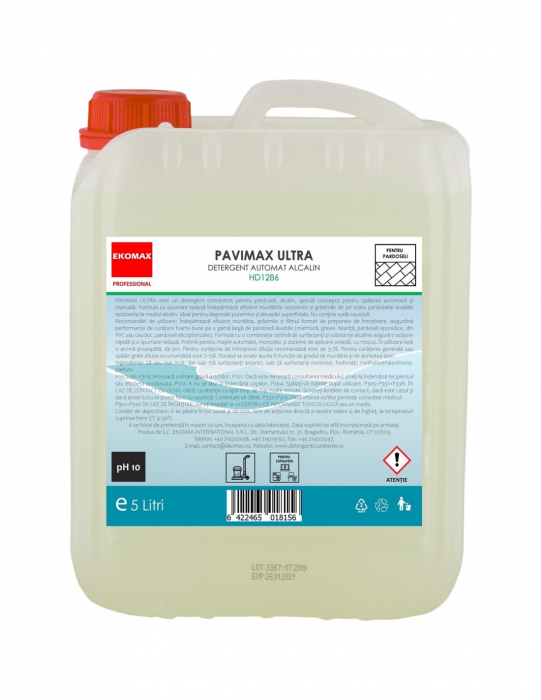Pavimax Ultra detergent automat alcalin canistra 5 litri [1]