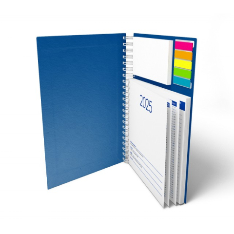 Agende & Calendare - Agenda A4 cu notite repozitionabile albastru
