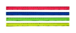 Accesorii de Birou - Riglă din plastic color 30 cm- 1buc; Creion cu guma-   (set 4 buc Scriva) - 1 buc