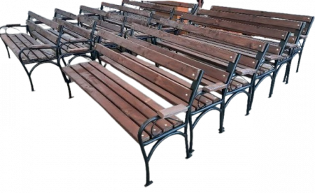 Mobilier stradal / exterior - Banca parc cu cotiere 180 cm