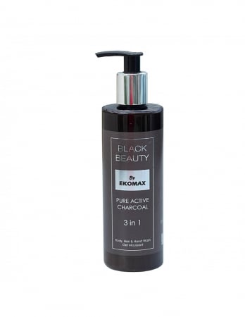 Produse Cosmetice - Black Beauty 3 in 1 gel mixt cu carbune activ flacon 330 ml