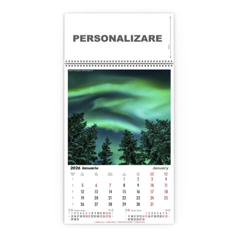 Agende & Calendare - Calendar de Perete Aurora Borealis Horia Bogdan
