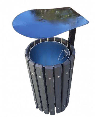 Mobilier stradal / exterior - Cos de gunoi stradal cu capac rabatabil