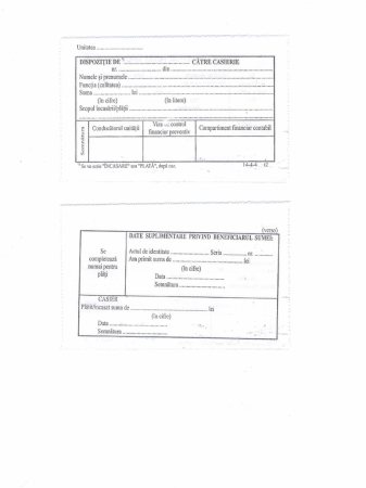 Tipizate - DISPOZITIE PLATA- 2 BUC