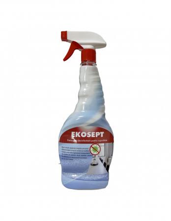 Produse dezinfectare - EkoSept Detergent dezinfectant pentru suprafete flacon 750 ml cu pulverizator