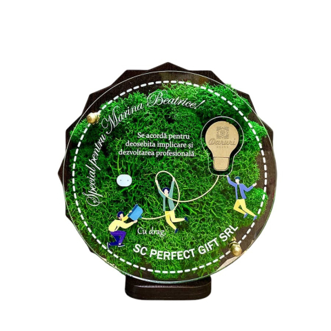 Cadouri personalizate - Trofeu personalizat cu licheni - Rezultate deosebite