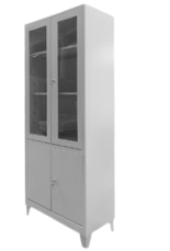 Vestiare metalice - DULAP 4 UȘI, PLEXIGLAS SI  METAL 178X76X38