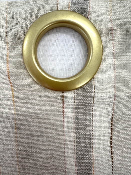 Draperie 145x260 cm cu Model Dungi Verticale și Broderie Spartă Cappucicno [6]