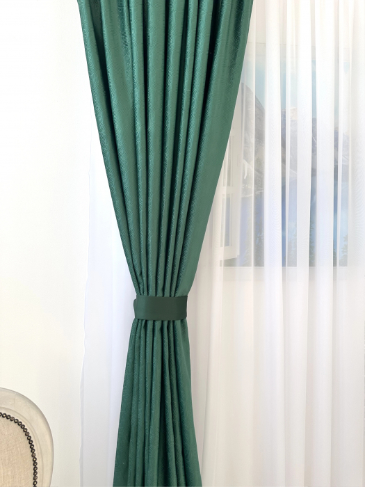 Draperie Catifea Verde Geometric [4]