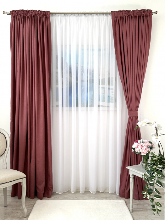 Draperie Soft Roz-Închis [4]