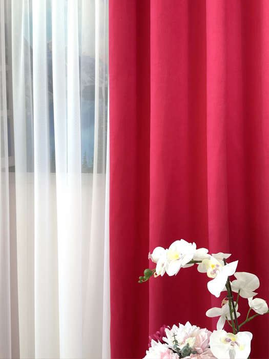Set 2 Draperii Soft Fuchsia 145x260cm [5]