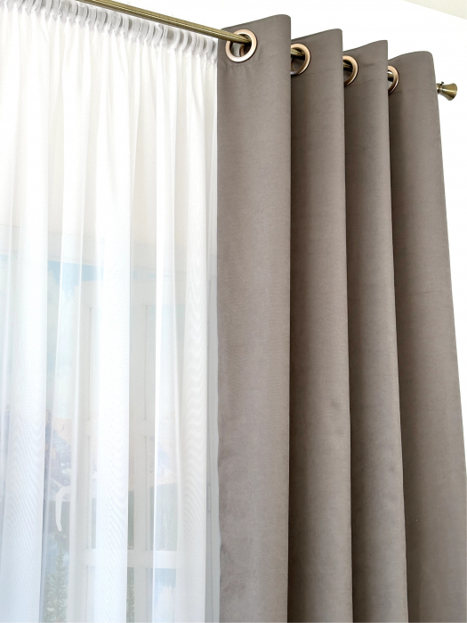 Set 2 Draperii Soft Taupe 145x260cm [5]