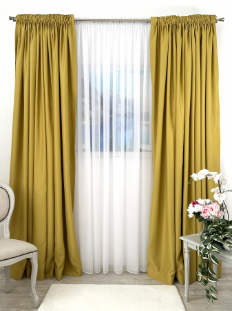 Draperii blackout - Draperie Blackout Galben Muștar