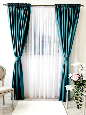 Draperii dormitor - Draperie Blackout Turcoaz
