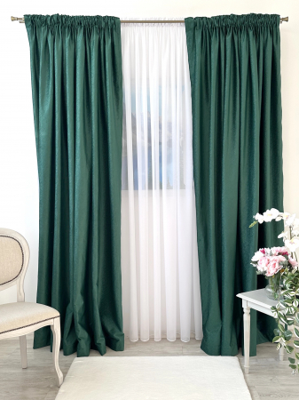 Draperie Catifea Verde Geometric [1]