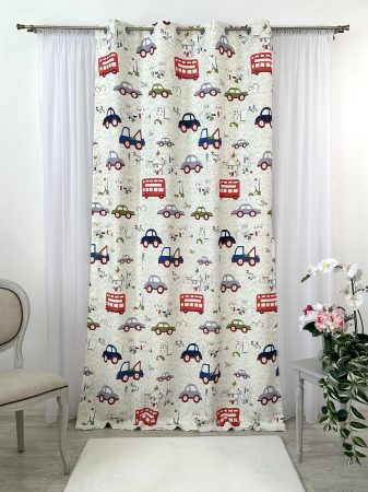 Perdele și draperii - Draperie Copii 145x260cm Dimout cu Mașinuțe Colorate