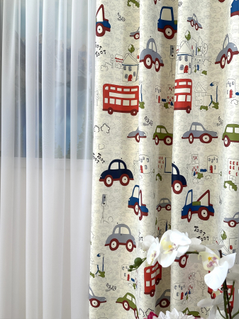 Draperie Copii 145x260cm Dimout cu Mașinuțe Colorate [5]