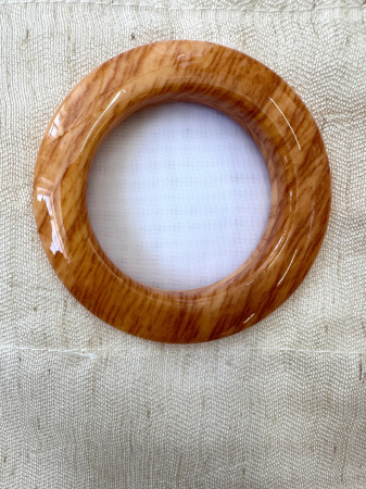 Set 2 Draperii Crem din In Creponat și Organza Brodate cu Pomișori 145x260cm [1]