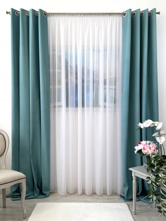 Draperii soft - Set 2 Draperii Soft Turcoaz 145x260cm