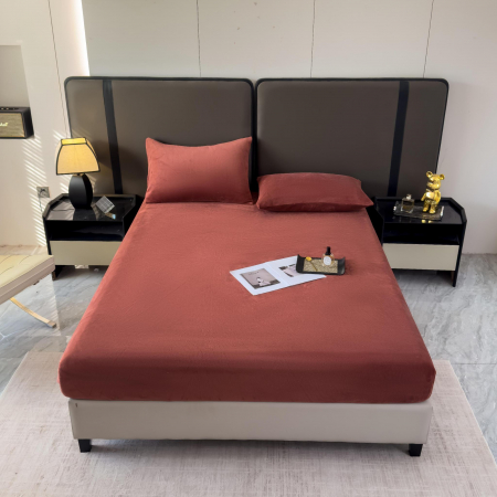 Lenjerii pat catifea - Set Lenjerie de Pat Catifea Velvet Nights 3 Piese Bordo