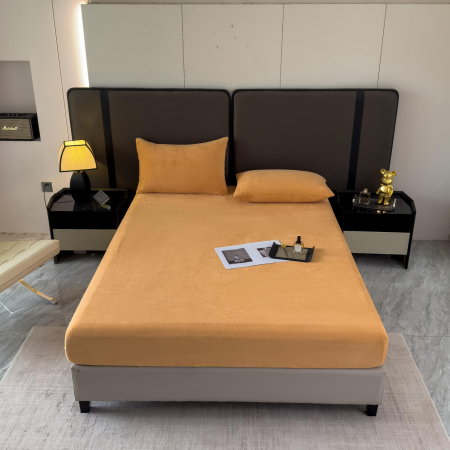 Lenjerii pat catifea - Set Lenjerie de Pat Catifea Velvet Nights 3 Piese Orange