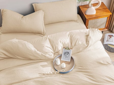 Lenjerii de pat - Set Lenjerie de Pat Soft Dreams 4 Piese Bej