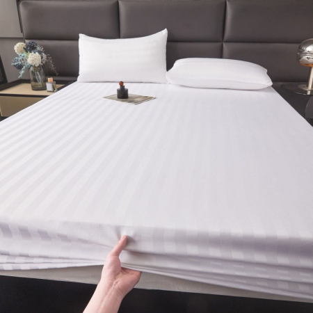 Set Lenjerie Pat Damasc Spatium 4 Piese Alb [4]