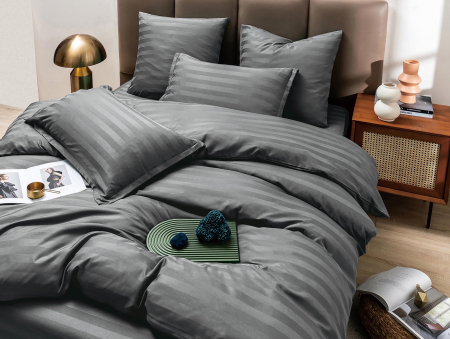 Lenjerii pat premium - Set Lenjerie Pat Premium Spatium 6 Piese Gri