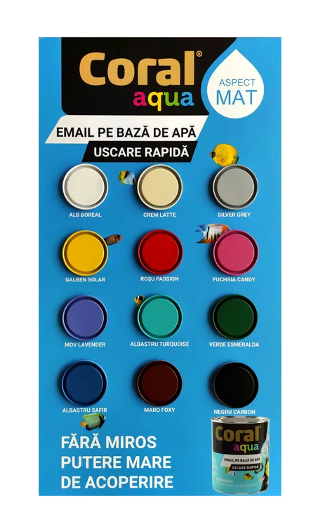 CORAL Aqua Email pe baza de apa, albastru safir 0.6 L [2]