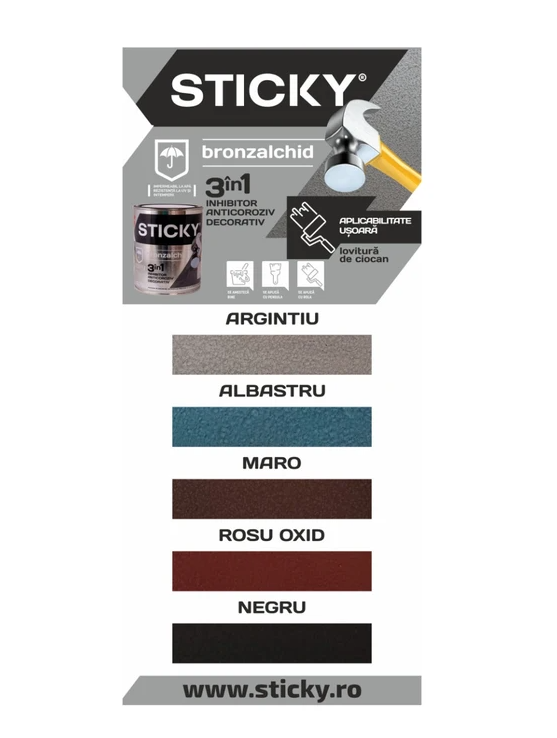 STICKY Bronzalchid (Lovitura de Ciocan), rosu oxid 10 L [2]