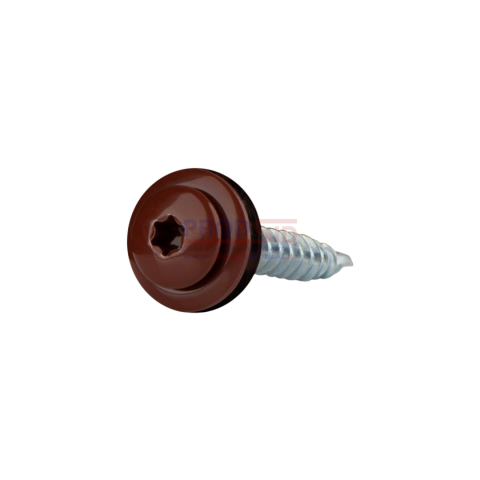 Șuruburi autoforante - AUTOFORANTE CAP PLAT METAL RAL 8017 4.2X16 (250BUC)
