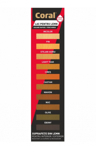 CORAL Lac pentru lemn pe Baza de Apa, stejar auriu 0.75 L [1]