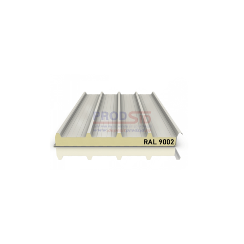 Materiale pentru construcții - PANOU PUR ACOPERIS  40MM C5 RAL 8017/9002