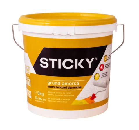 Grund, Amorsă - STICKY Grund-Amorsă pentru Tencuieli, găleată 5 kg, alb