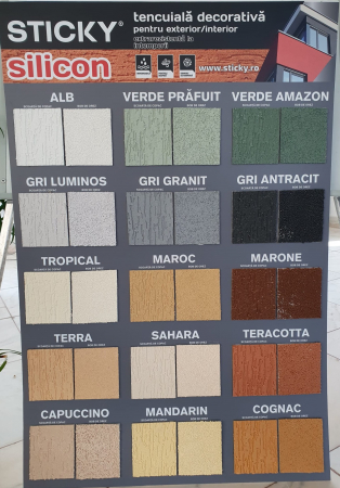 STICKY Tencuială Cu Silicon – STRUCTURATĂ- Ø 2, găleată 25 kg, teracota [1]