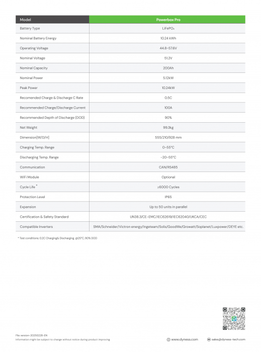 Baterie solara Dyness 10.24 kWh 48V LiFePO4 - Powerbox Pro [7]
