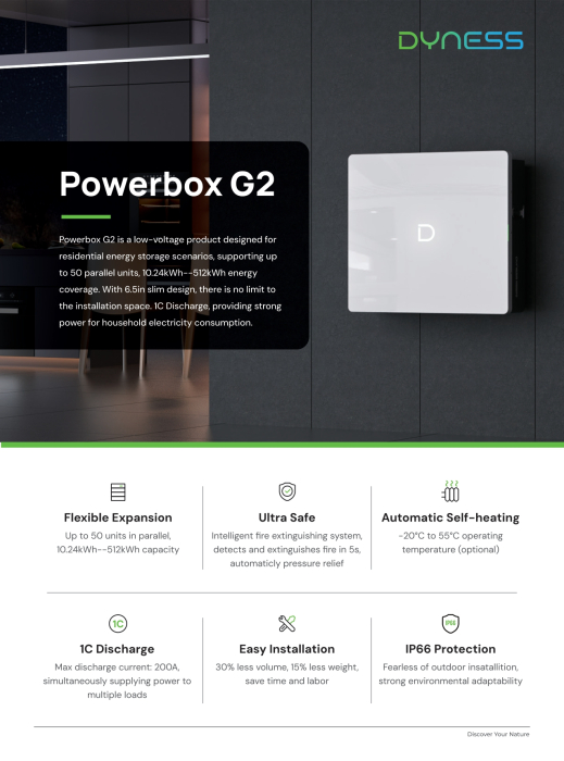 Baterie solara Dyness 10.24 kWh 51.2V LiFePO4 IP65 - Powerbox G2 [9]