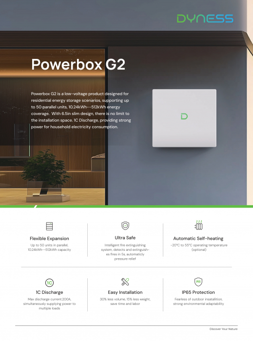 Baterie solara Dyness 10.24 kWh 51.2V LiFePO4 - Powerbox G2 [9]