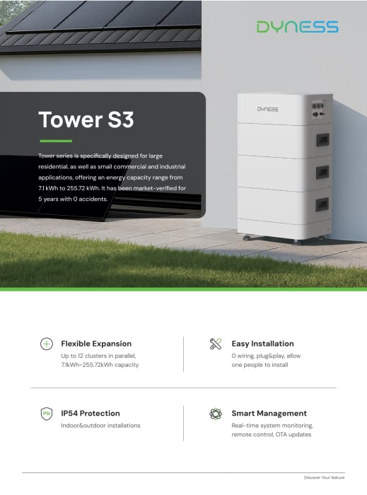 Baterie solara Dyness 17.76 kWh 480V LiFePO4 - Tower TS17 [6]