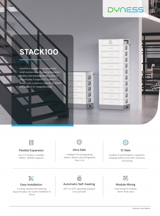 Baterie C&I Dyness 66.56 kWh 665V LiFePO4 - STACK100-13s [11]