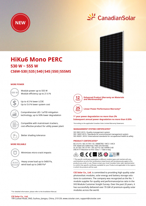 Panou solar Canadian Solar 545W - CS6W-545MS [3]