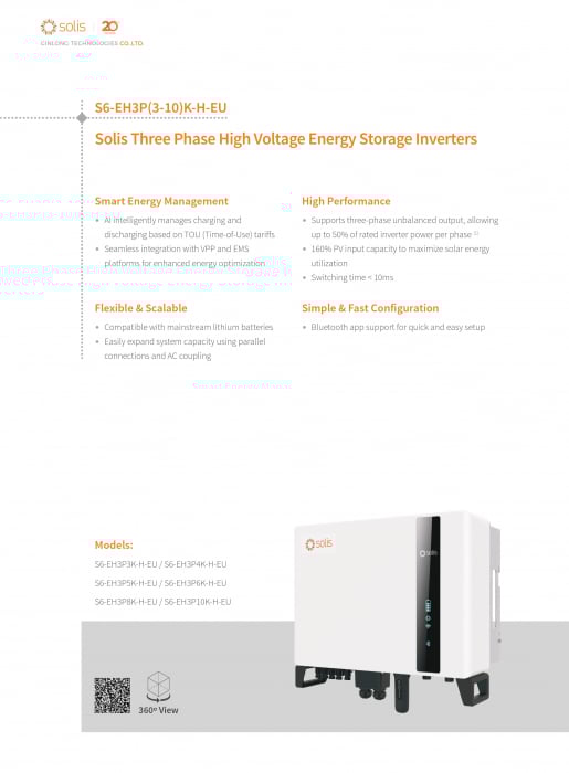 Invertor Hibrid trifazat Solis 10 kW High Voltage(HV) - S6-EH3P10K-H-EU [6]