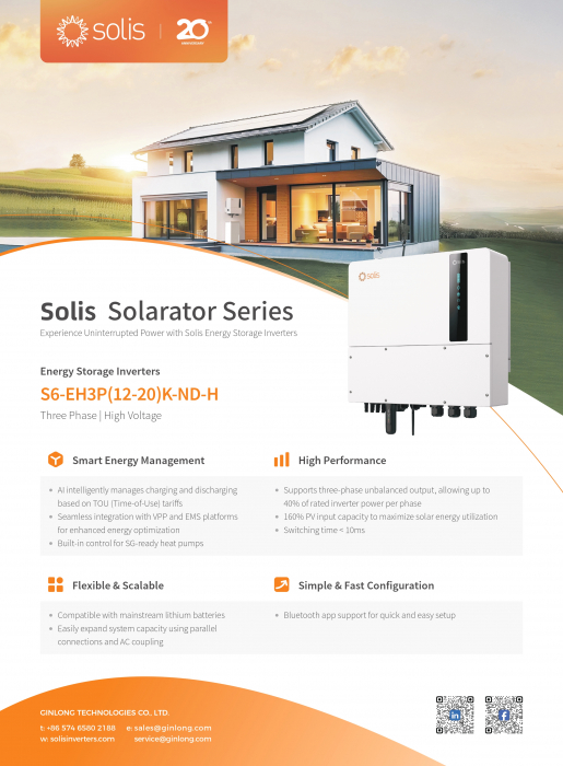 Invertor Hibrid trifazat Solis 15 kW High Voltage(HV) - S6-EH3P15K-H-ND [6]