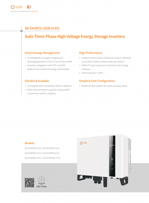 Invertor Hibrid trifazat Solis 5 kW High Voltage(HV) - S6-EH3P5K-H-EU [6]
