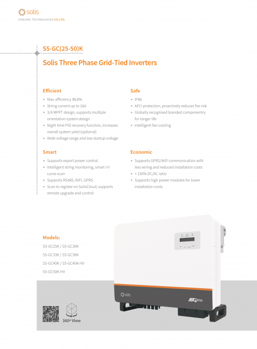 Invertor On-Grid trifazat Solis 30 kW - S5-GC30K [6]