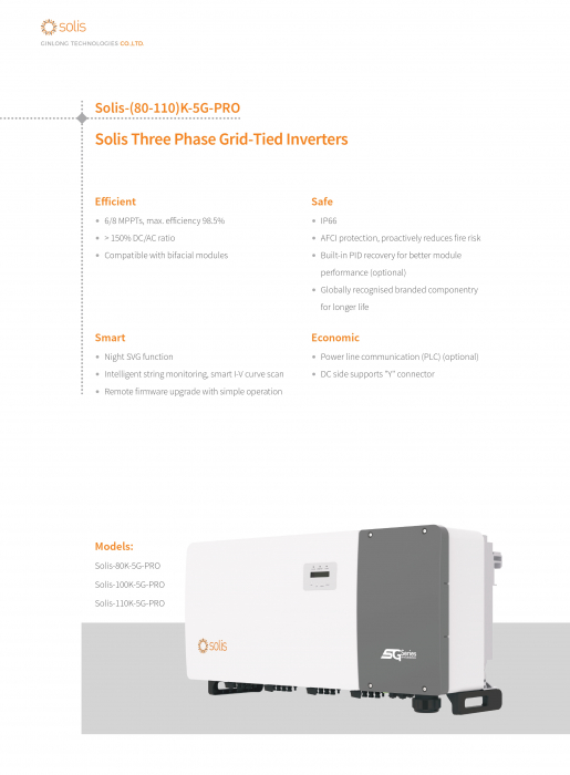 Invertor On-Grid trifazat Solis 110 kW - Solis-110K-5G-PRO [6]