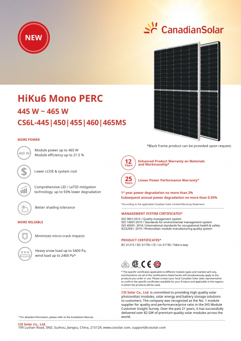 Panou solar Canadian Solar 460W Rama neagra - CS6L-460MS [3]